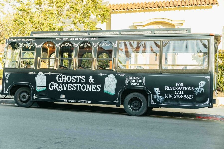 San Diego: Ghosts & Gravestones Trolley Tour - Comfortable shoes and no large bags: plan like an adult