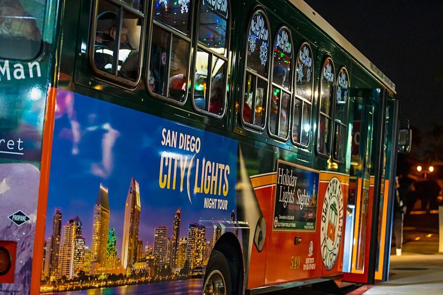 San Diego: Holiday Lights and Sights Trolley Tour - Little Italy Festive Lights With a Different Holiday Tempo